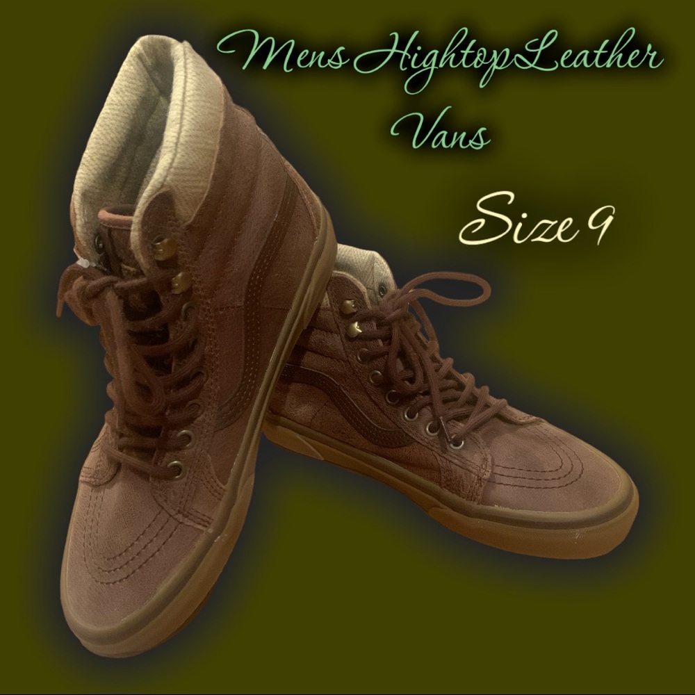 Hightop Leather Vans Mens 9